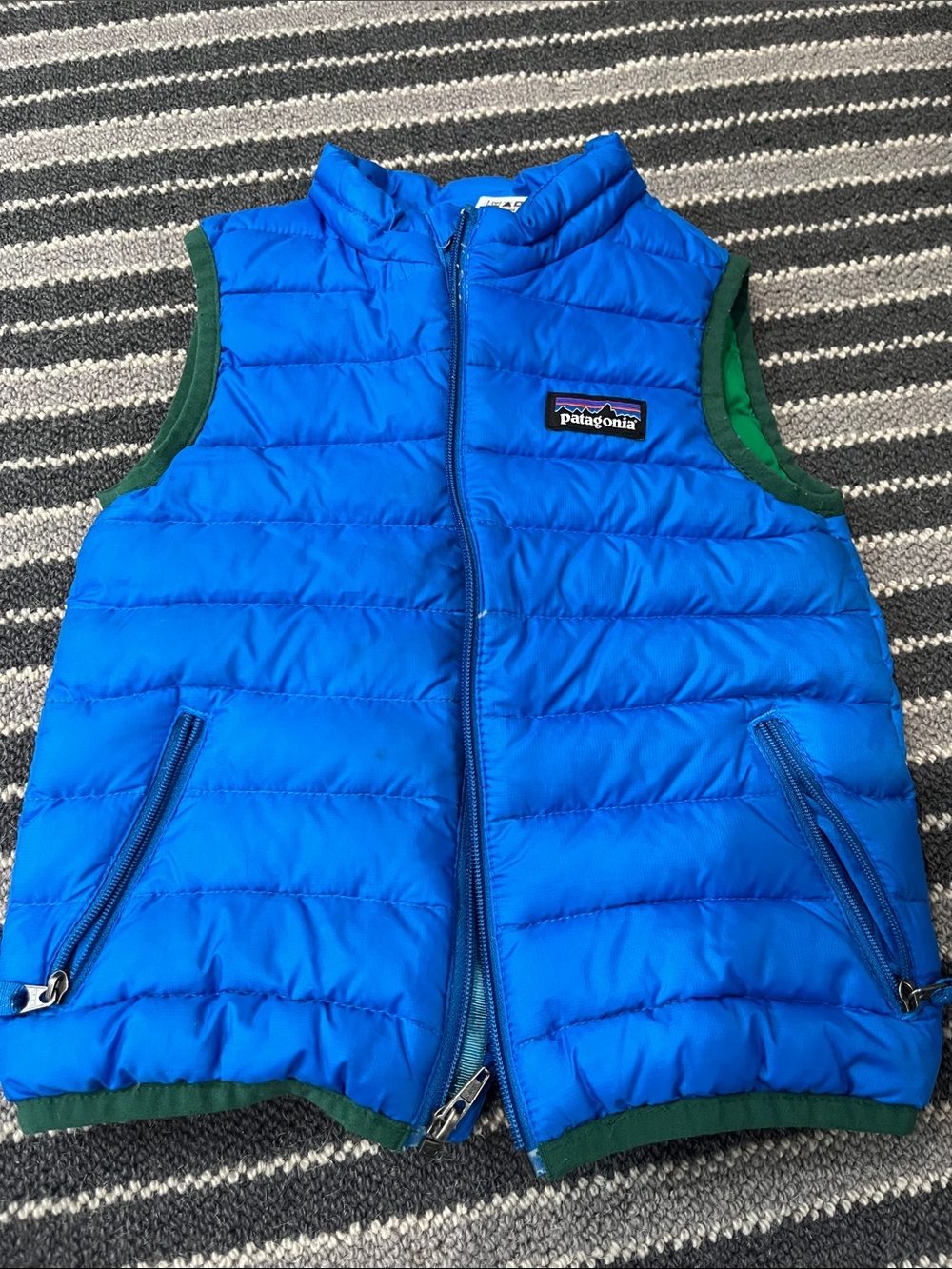Kids blue down puffer vest 2t Patagonia